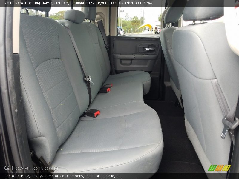 Brilliant Black Crystal Pearl / Black/Diesel Gray 2017 Ram 1500 Big Horn Quad Cab