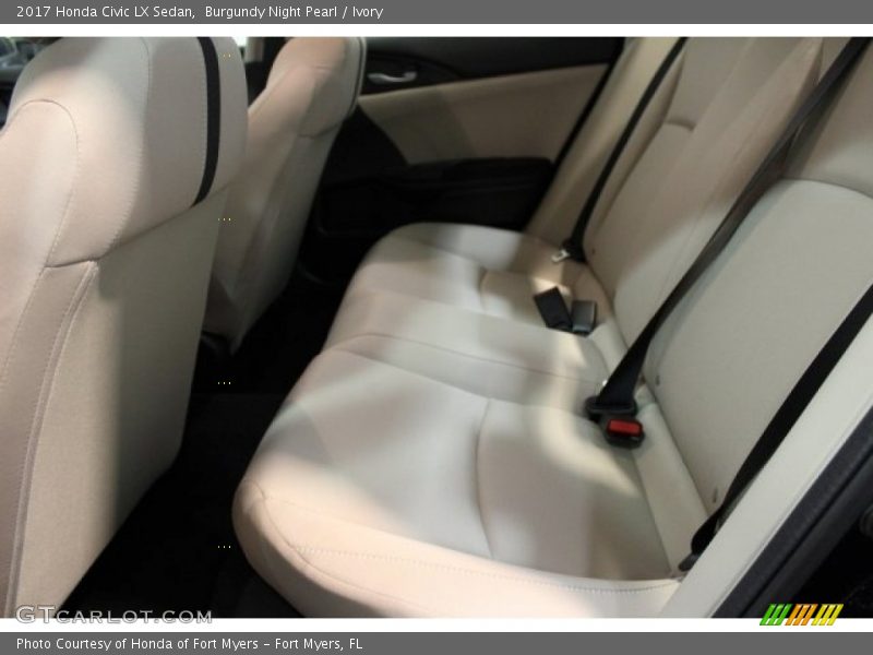 Burgundy Night Pearl / Ivory 2017 Honda Civic LX Sedan