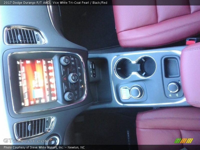 Vice White Tri-Coat Pearl / Black/Red 2017 Dodge Durango R/T AWD
