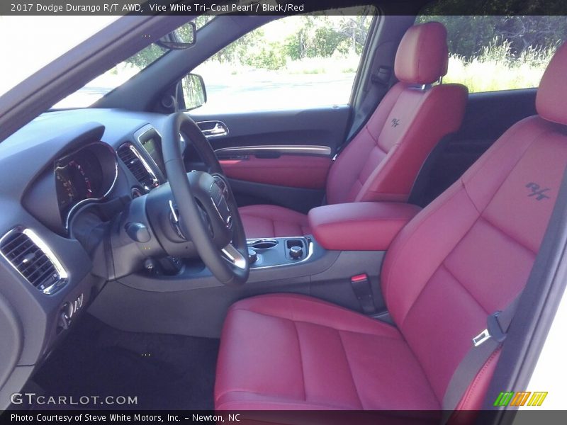 Vice White Tri-Coat Pearl / Black/Red 2017 Dodge Durango R/T AWD