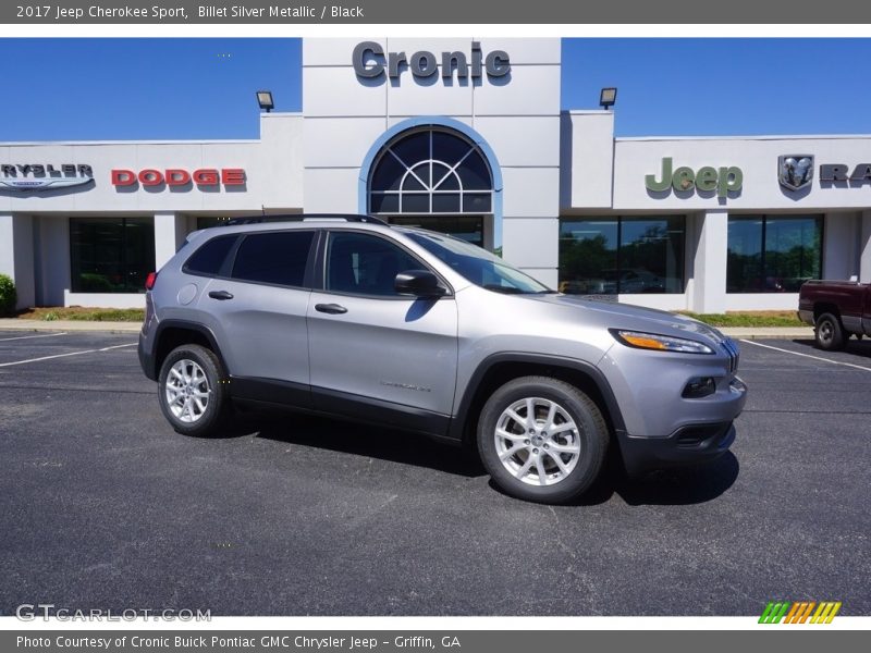 Billet Silver Metallic / Black 2017 Jeep Cherokee Sport
