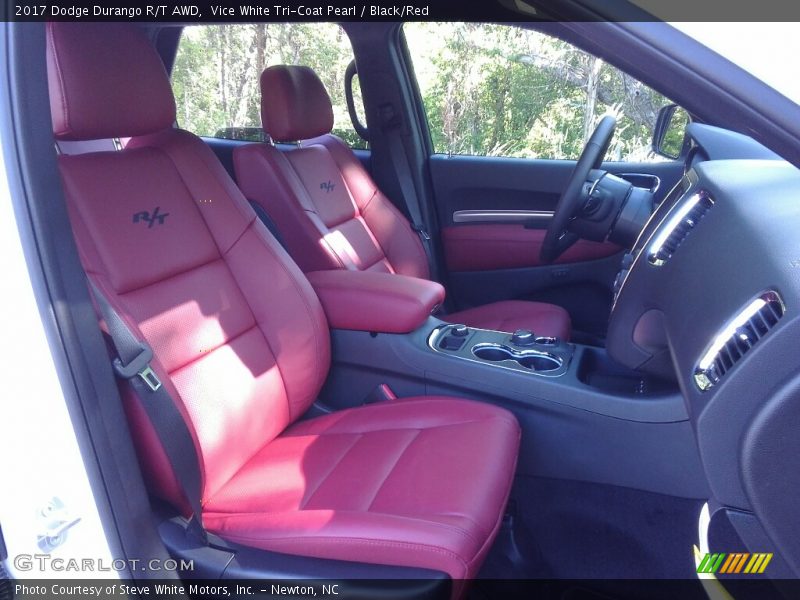 Vice White Tri-Coat Pearl / Black/Red 2017 Dodge Durango R/T AWD