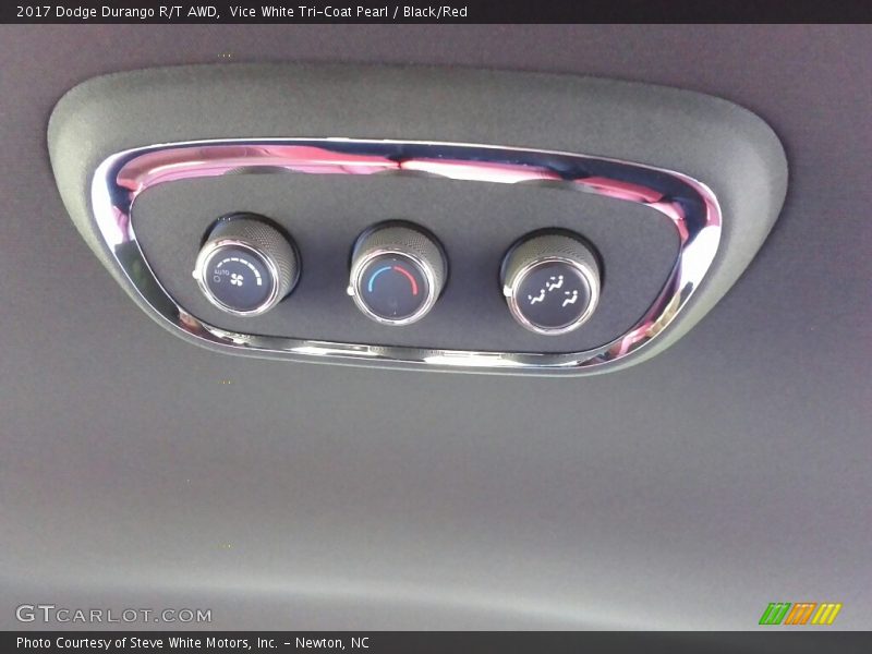 Vice White Tri-Coat Pearl / Black/Red 2017 Dodge Durango R/T AWD