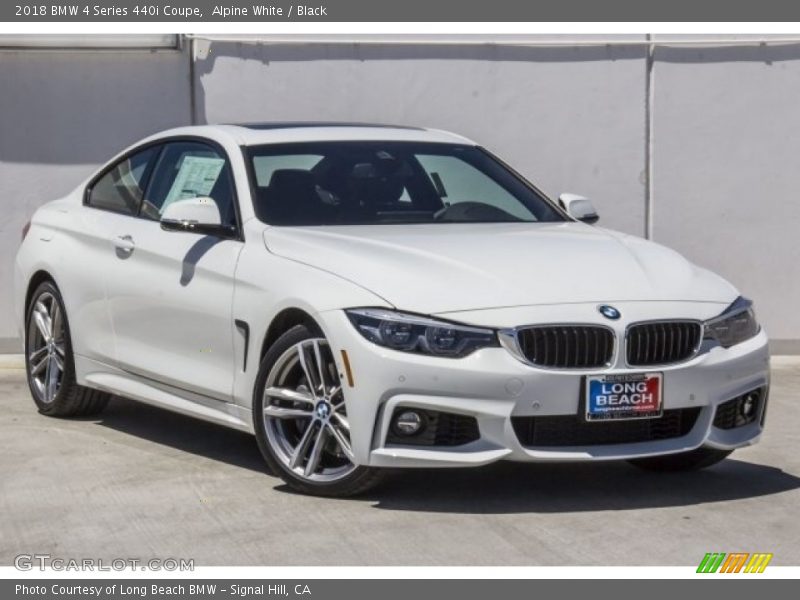 Alpine White / Black 2018 BMW 4 Series 440i Coupe