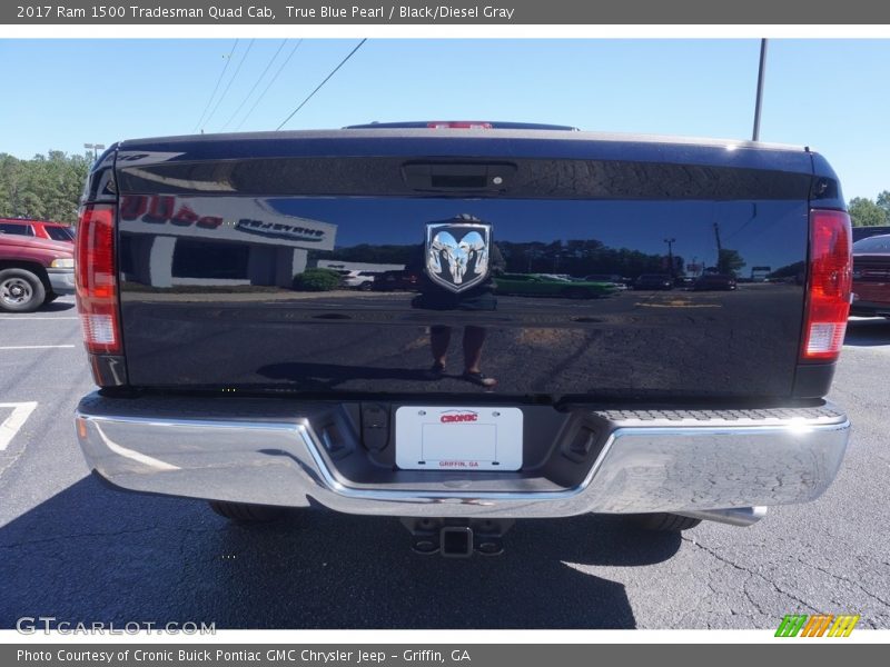 True Blue Pearl / Black/Diesel Gray 2017 Ram 1500 Tradesman Quad Cab
