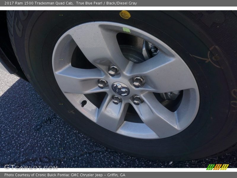 True Blue Pearl / Black/Diesel Gray 2017 Ram 1500 Tradesman Quad Cab