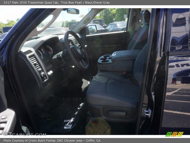 True Blue Pearl / Black/Diesel Gray 2017 Ram 1500 Tradesman Quad Cab