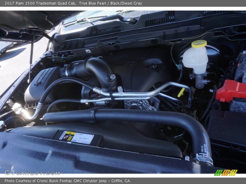 True Blue Pearl / Black/Diesel Gray 2017 Ram 1500 Tradesman Quad Cab