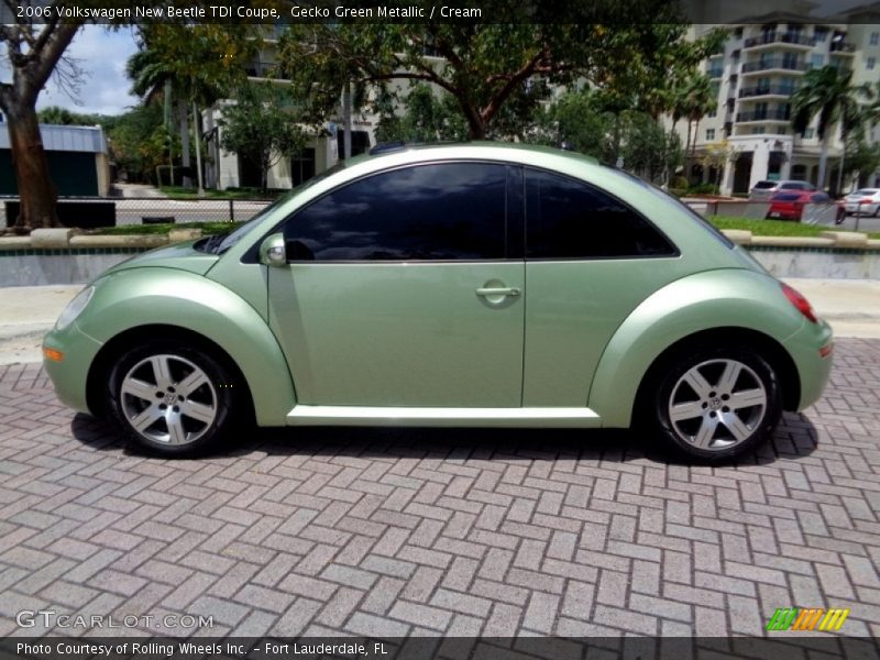 Gecko Green Metallic / Cream 2006 Volkswagen New Beetle TDI Coupe