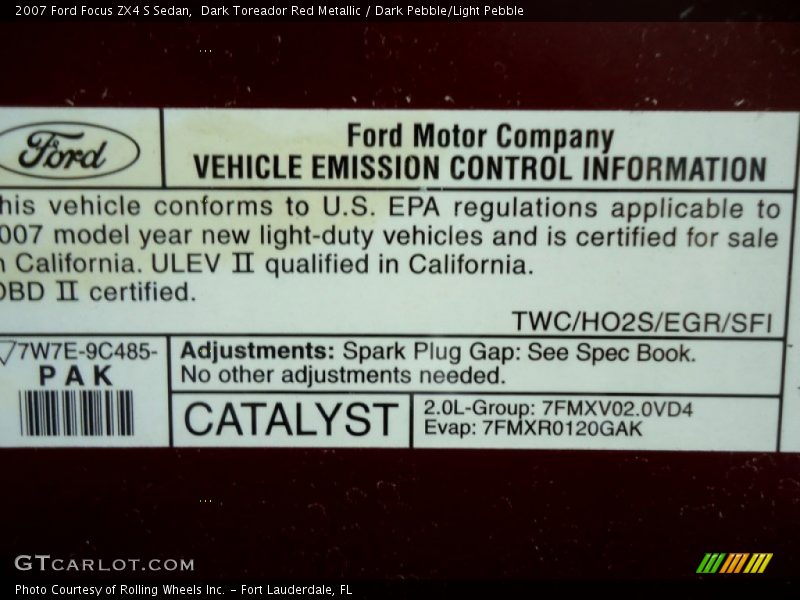 Dark Toreador Red Metallic / Dark Pebble/Light Pebble 2007 Ford Focus ZX4 S Sedan