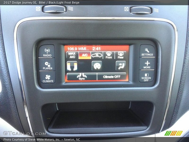 Billet / Black/Light Frost Beige 2017 Dodge Journey SE