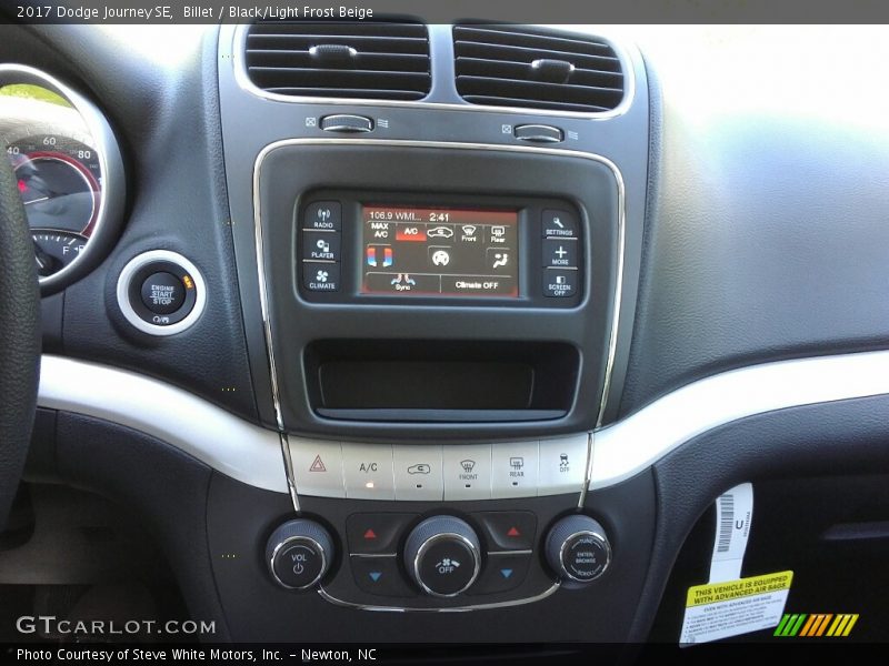 Billet / Black/Light Frost Beige 2017 Dodge Journey SE