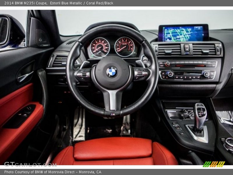 Estoril Blue Metallic / Coral Red/Black 2014 BMW M235i Coupe