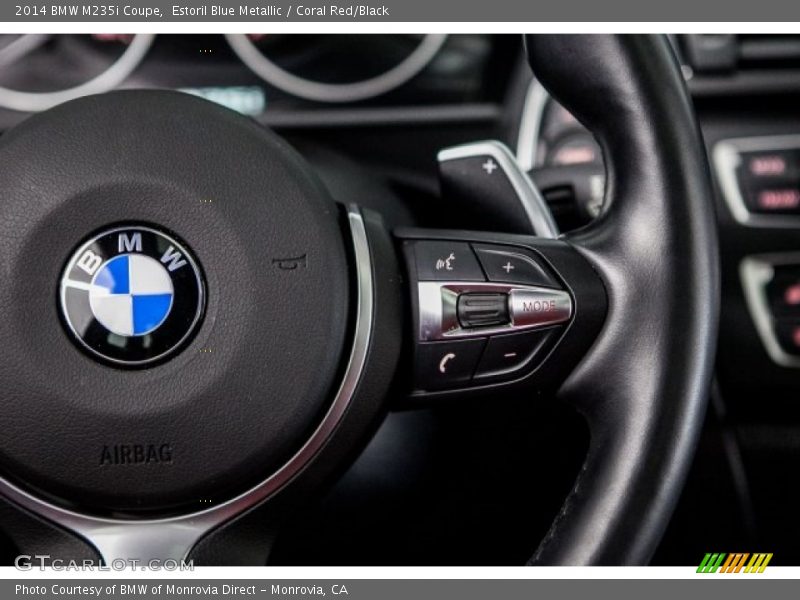 Estoril Blue Metallic / Coral Red/Black 2014 BMW M235i Coupe