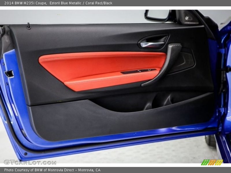 Estoril Blue Metallic / Coral Red/Black 2014 BMW M235i Coupe