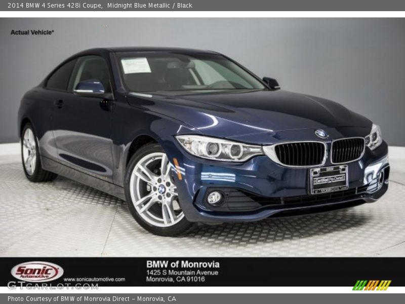 Midnight Blue Metallic / Black 2014 BMW 4 Series 428i Coupe