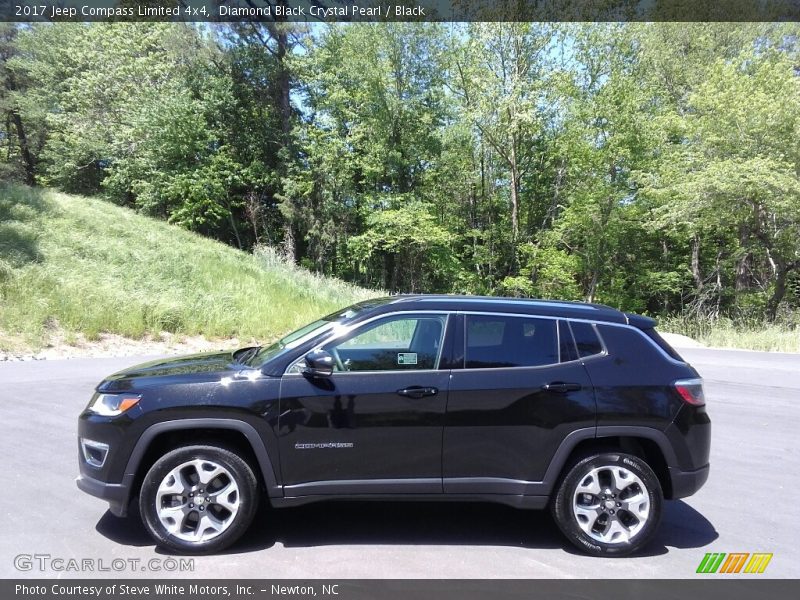 Diamond Black Crystal Pearl / Black 2017 Jeep Compass Limited 4x4