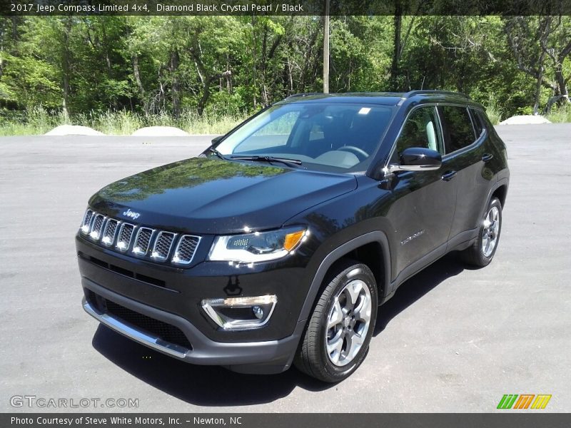 Diamond Black Crystal Pearl / Black 2017 Jeep Compass Limited 4x4