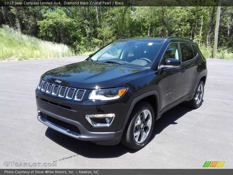 Diamond Black Crystal Pearl / Black 2017 Jeep Compass Limited 4x4