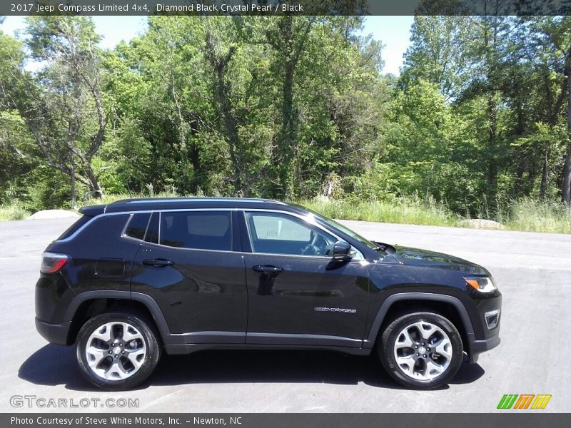 Diamond Black Crystal Pearl / Black 2017 Jeep Compass Limited 4x4
