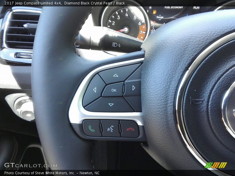 Diamond Black Crystal Pearl / Black 2017 Jeep Compass Limited 4x4