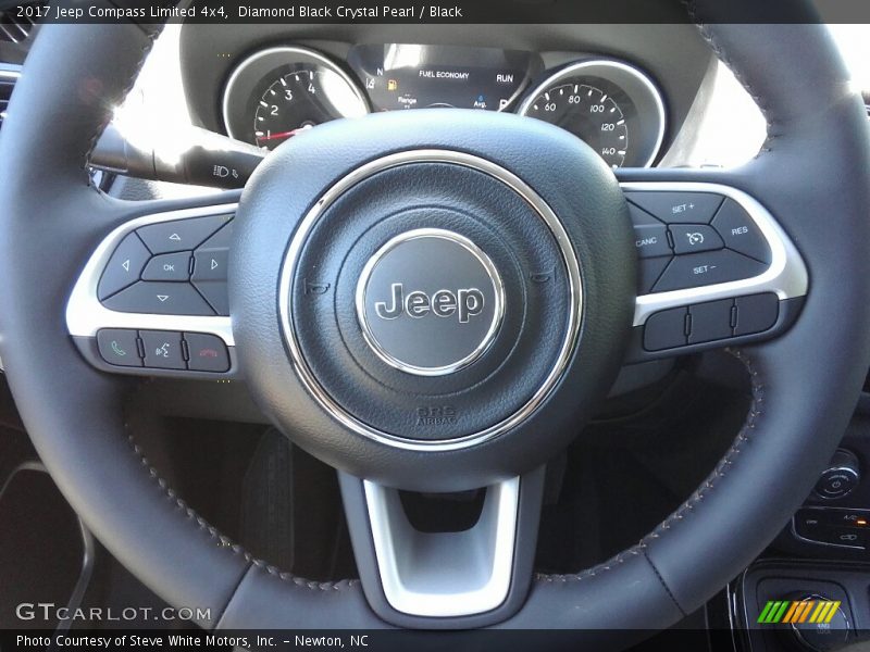 Diamond Black Crystal Pearl / Black 2017 Jeep Compass Limited 4x4