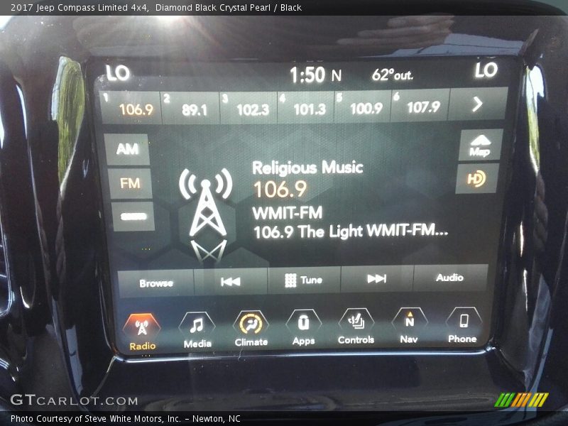 Diamond Black Crystal Pearl / Black 2017 Jeep Compass Limited 4x4