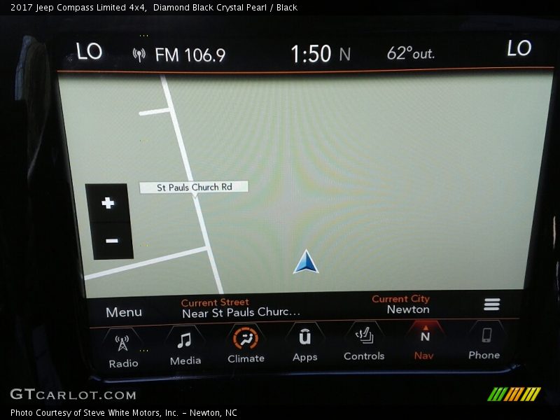 Diamond Black Crystal Pearl / Black 2017 Jeep Compass Limited 4x4