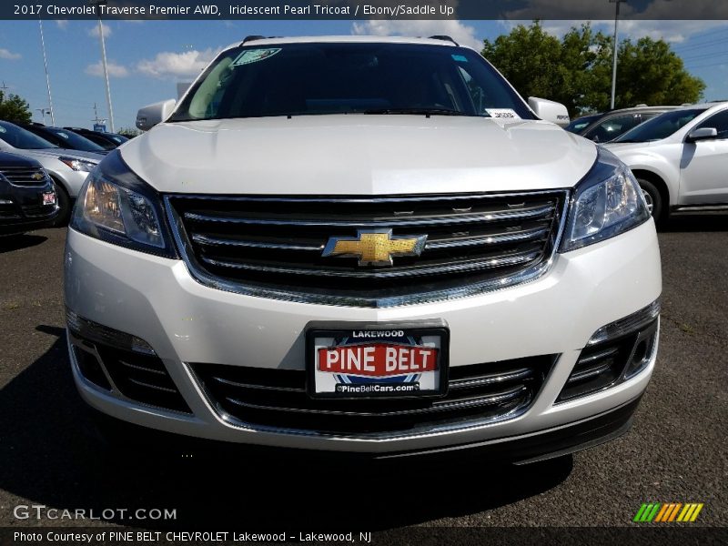 Iridescent Pearl Tricoat / Ebony/Saddle Up 2017 Chevrolet Traverse Premier AWD