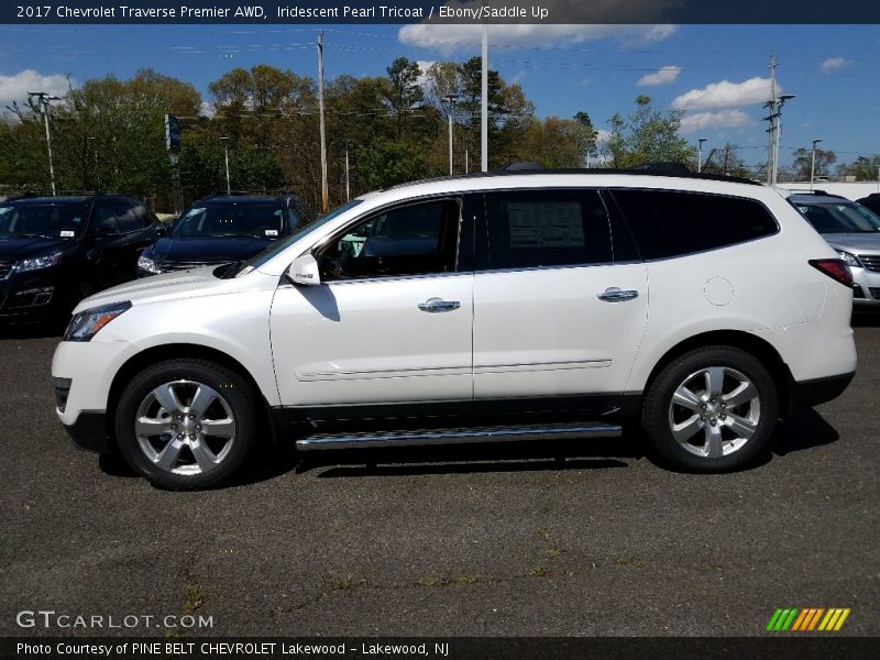 Iridescent Pearl Tricoat / Ebony/Saddle Up 2017 Chevrolet Traverse Premier AWD