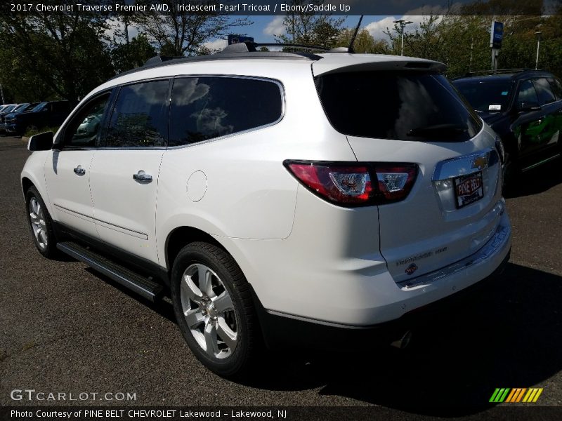 Iridescent Pearl Tricoat / Ebony/Saddle Up 2017 Chevrolet Traverse Premier AWD