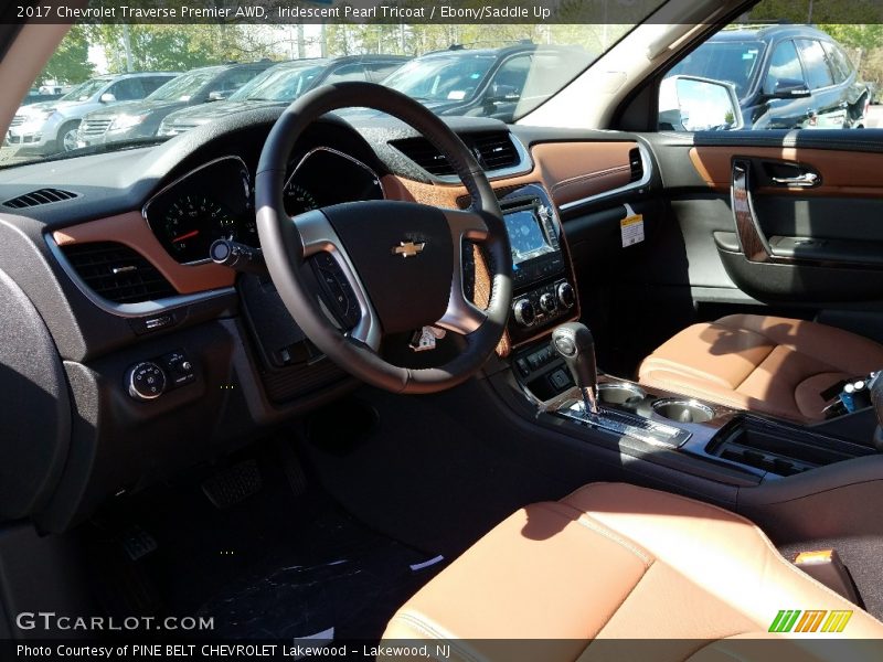 Iridescent Pearl Tricoat / Ebony/Saddle Up 2017 Chevrolet Traverse Premier AWD