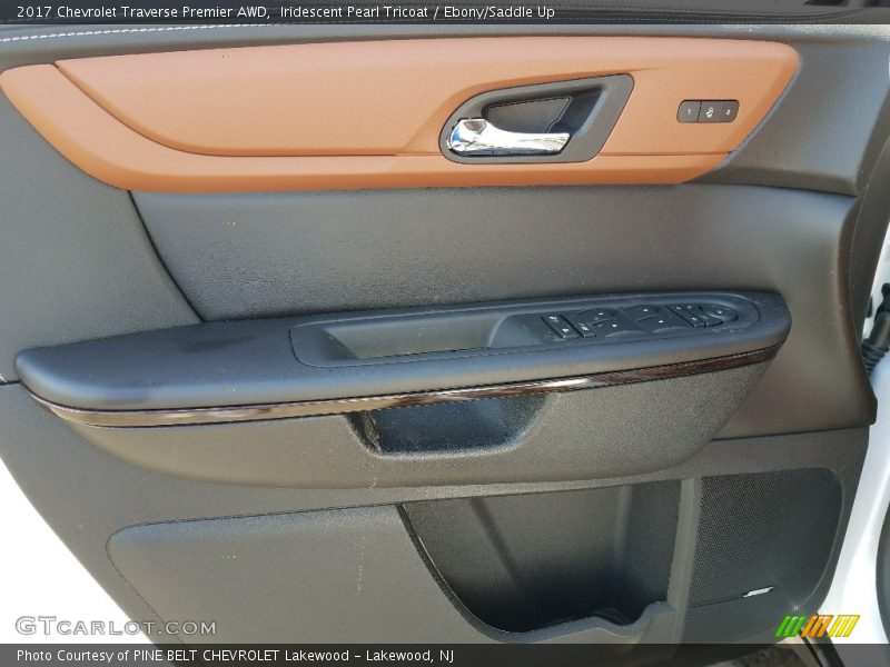 Iridescent Pearl Tricoat / Ebony/Saddle Up 2017 Chevrolet Traverse Premier AWD