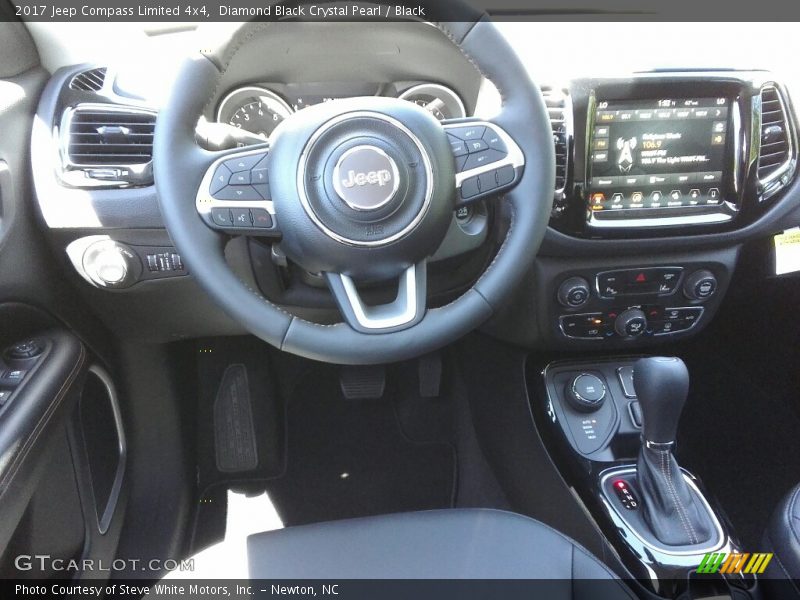 Diamond Black Crystal Pearl / Black 2017 Jeep Compass Limited 4x4