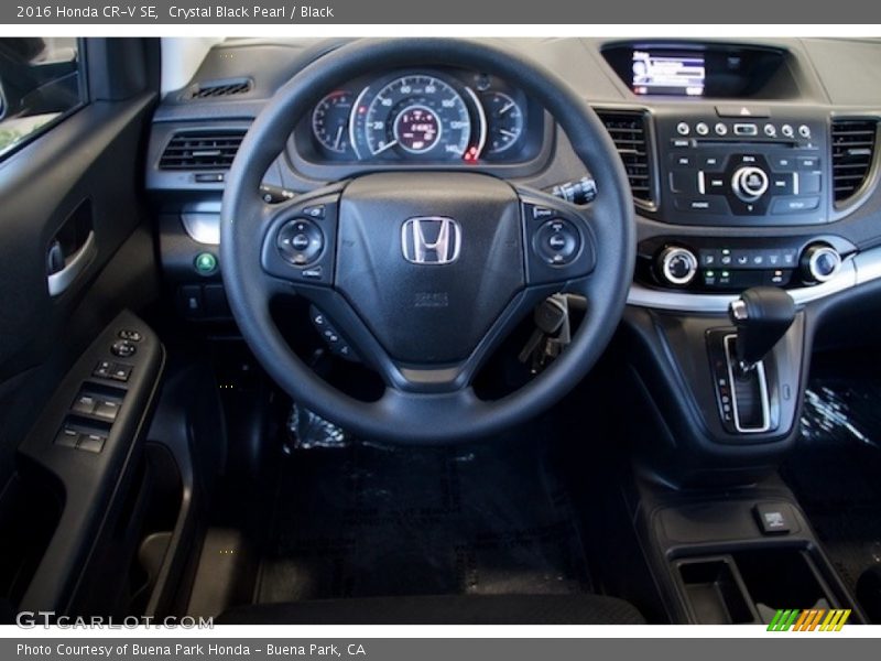 Crystal Black Pearl / Black 2016 Honda CR-V SE