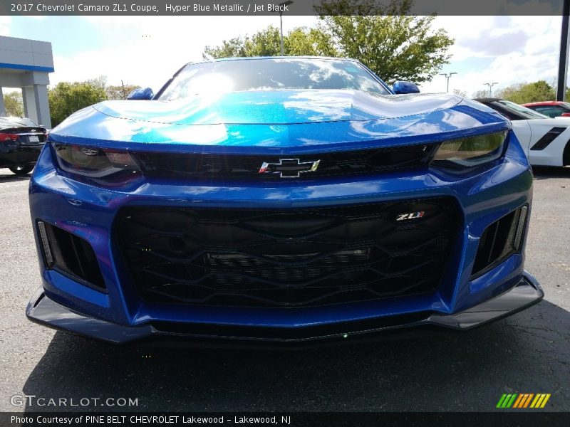 Hyper Blue Metallic / Jet Black 2017 Chevrolet Camaro ZL1 Coupe