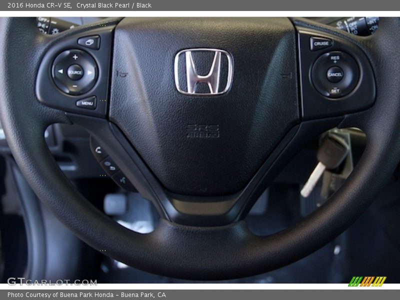 Crystal Black Pearl / Black 2016 Honda CR-V SE