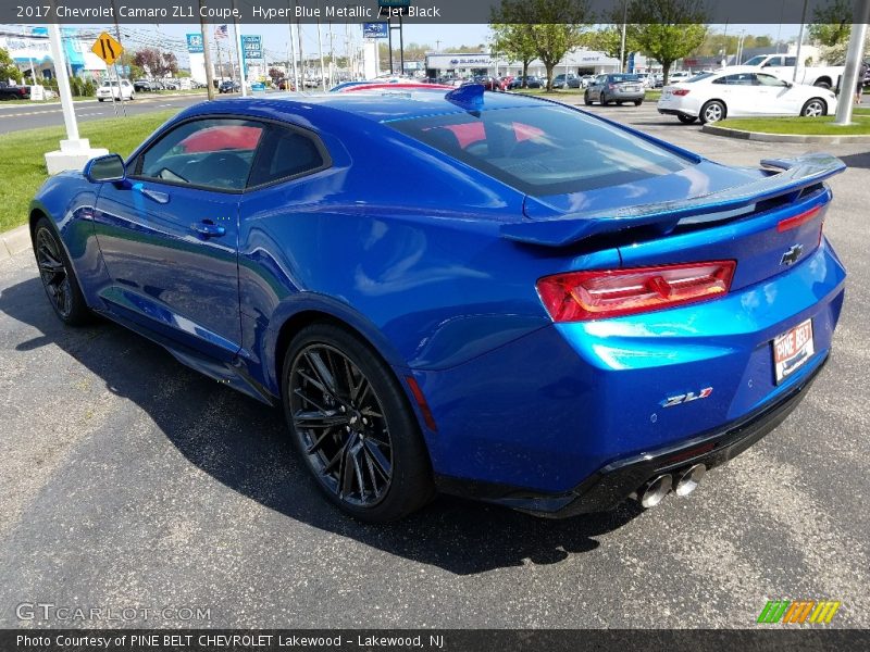 Hyper Blue Metallic / Jet Black 2017 Chevrolet Camaro ZL1 Coupe