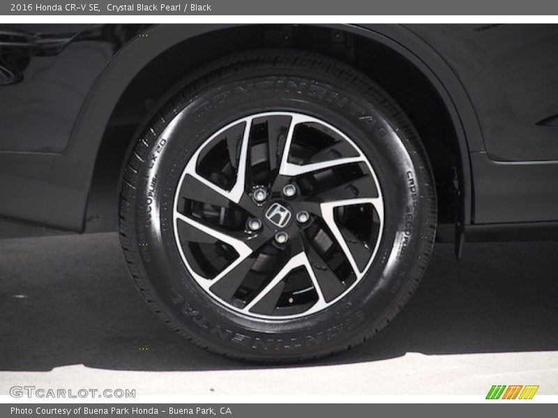 Crystal Black Pearl / Black 2016 Honda CR-V SE