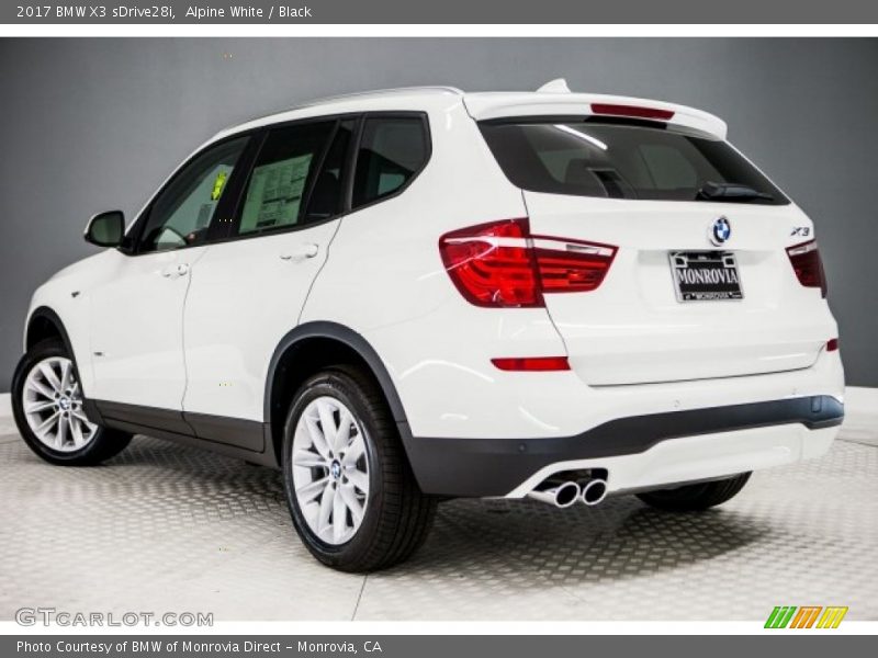Alpine White / Black 2017 BMW X3 sDrive28i