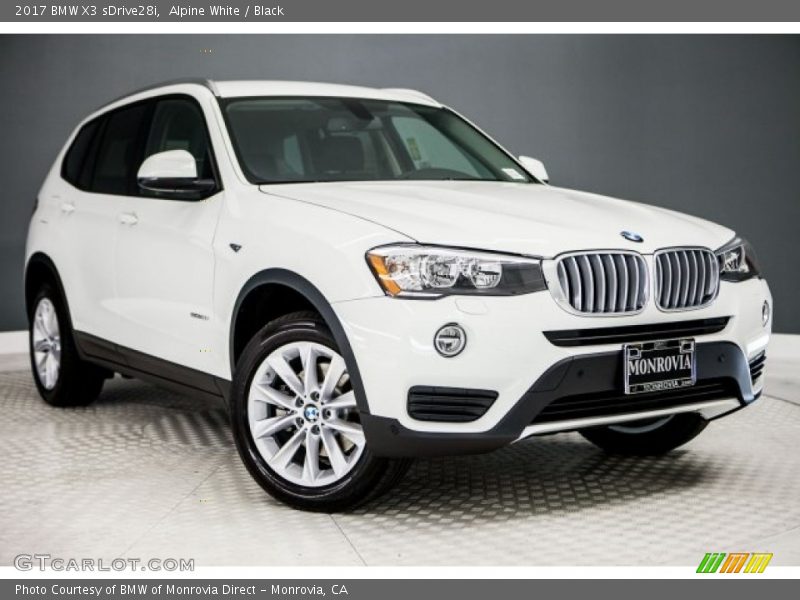 Alpine White / Black 2017 BMW X3 sDrive28i