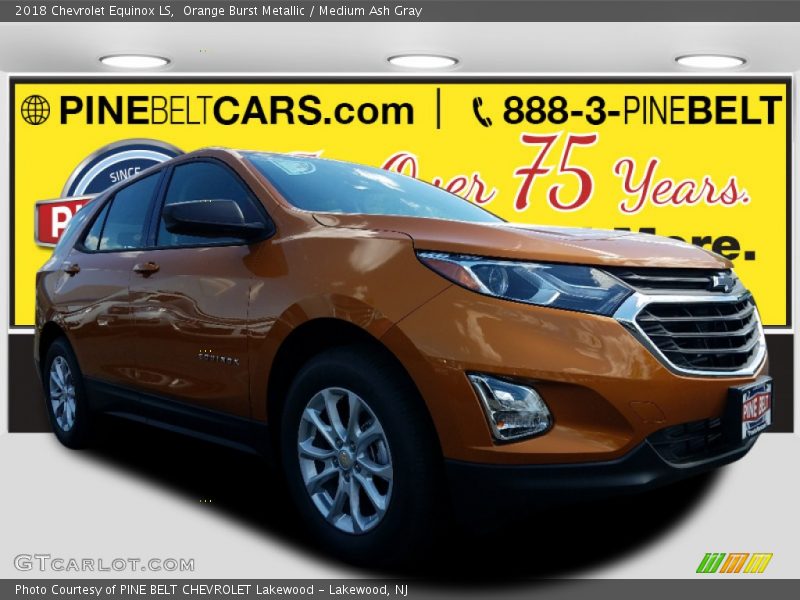 Orange Burst Metallic / Medium Ash Gray 2018 Chevrolet Equinox LS