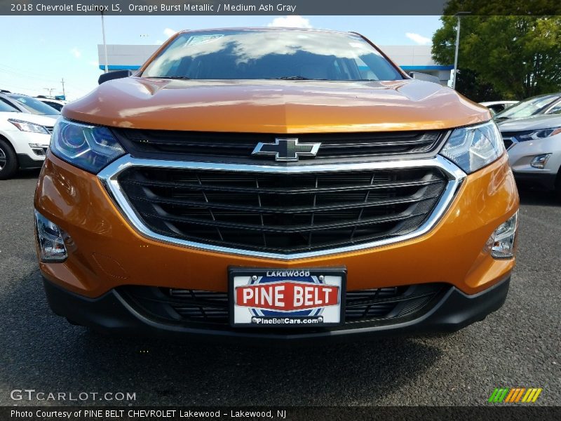 Orange Burst Metallic / Medium Ash Gray 2018 Chevrolet Equinox LS