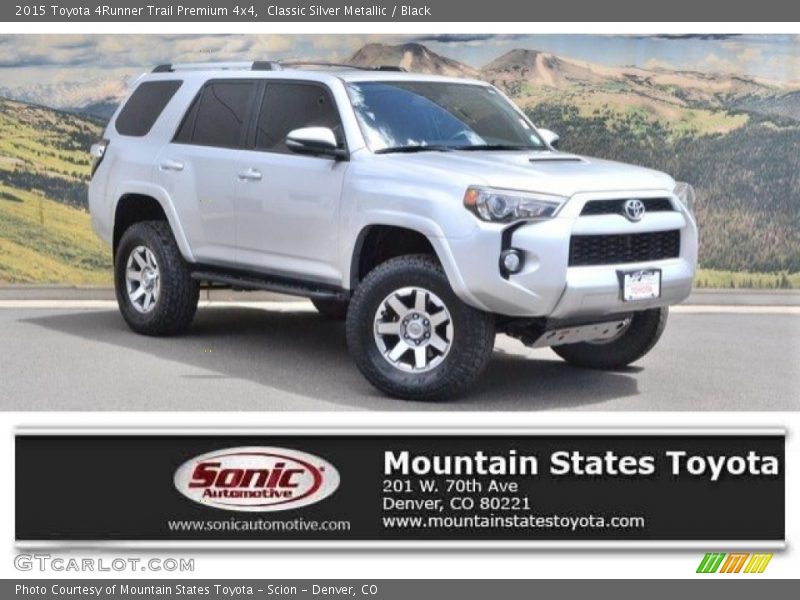 Classic Silver Metallic / Black 2015 Toyota 4Runner Trail Premium 4x4