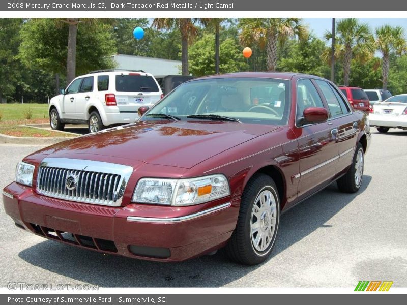 Dark Toreador Red Metallic / Light Camel 2008 Mercury Grand Marquis GS