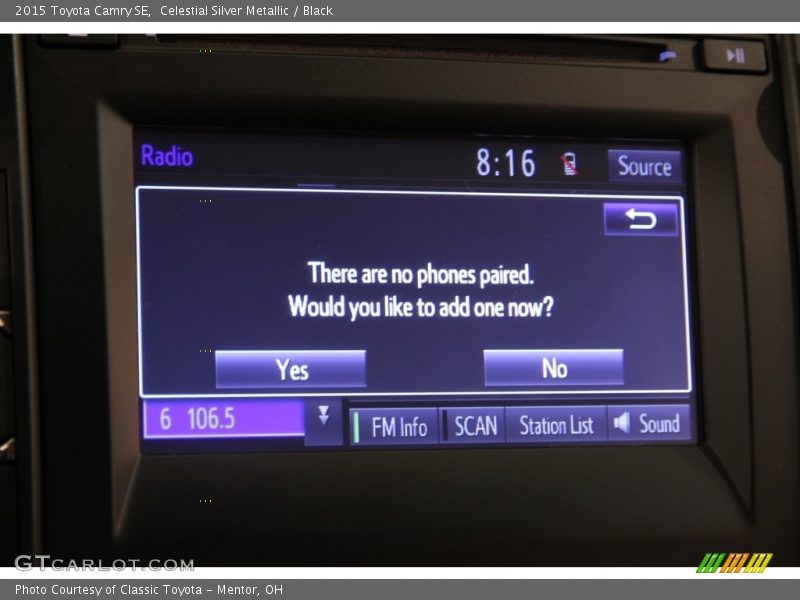 Celestial Silver Metallic / Black 2015 Toyota Camry SE