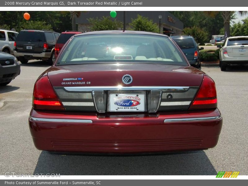 Dark Toreador Red Metallic / Light Camel 2008 Mercury Grand Marquis GS