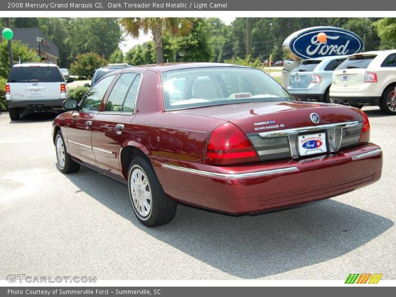 Dark Toreador Red Metallic / Light Camel 2008 Mercury Grand Marquis GS