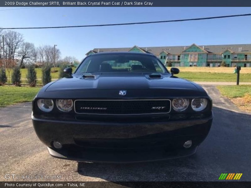 Brilliant Black Crystal Pearl Coat / Dark Slate Gray 2009 Dodge Challenger SRT8