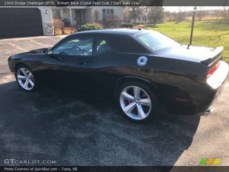 Brilliant Black Crystal Pearl Coat / Dark Slate Gray 2009 Dodge Challenger SRT8